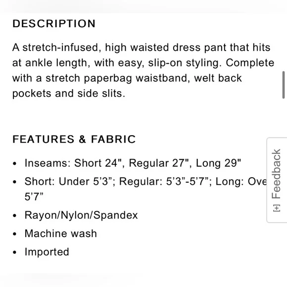 Express Columnist Fitted Through Knit Ankle High Rise Size S 🩵 - Picture 8 of 10